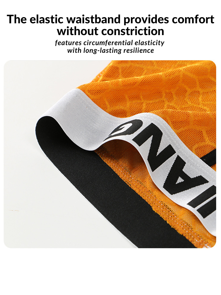 2 Pack Men's Ice Silk Lace Solid Sexy Trunks