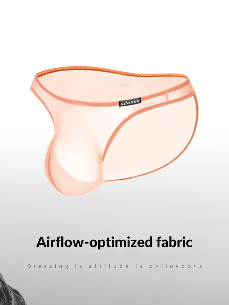 メンズ 3Dポーチ シアー アイスシルク ブリーフ