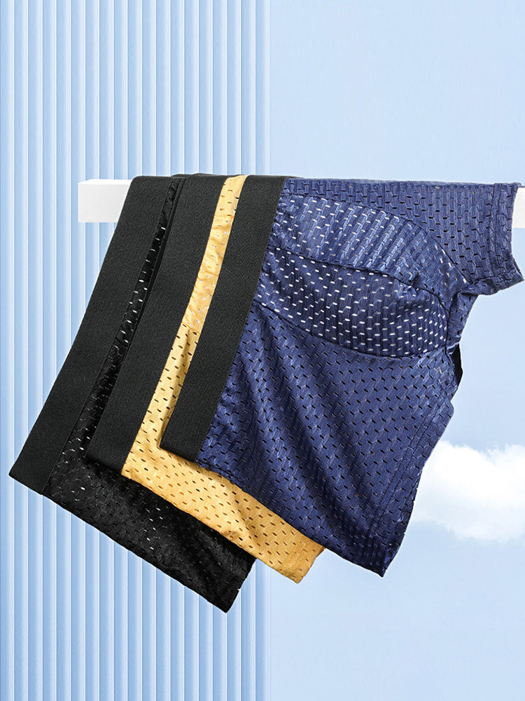 4 Pack Mesh Ice Silk Cool Fresh Men's Trunks