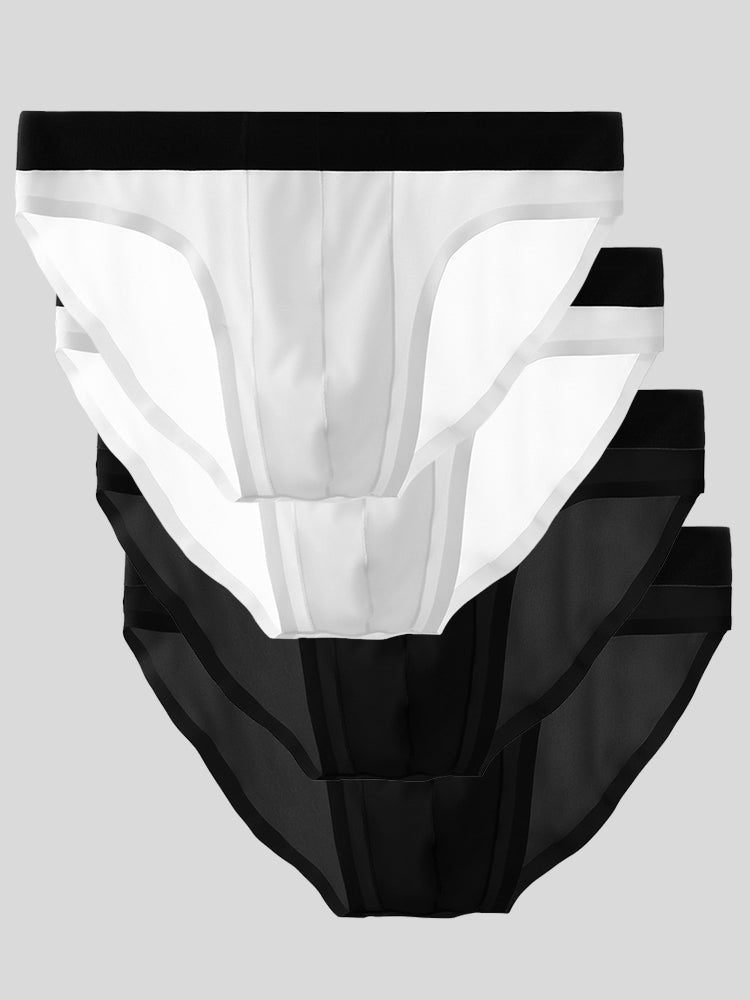 4 Pack Ice Silk Seamless Men's Briefs