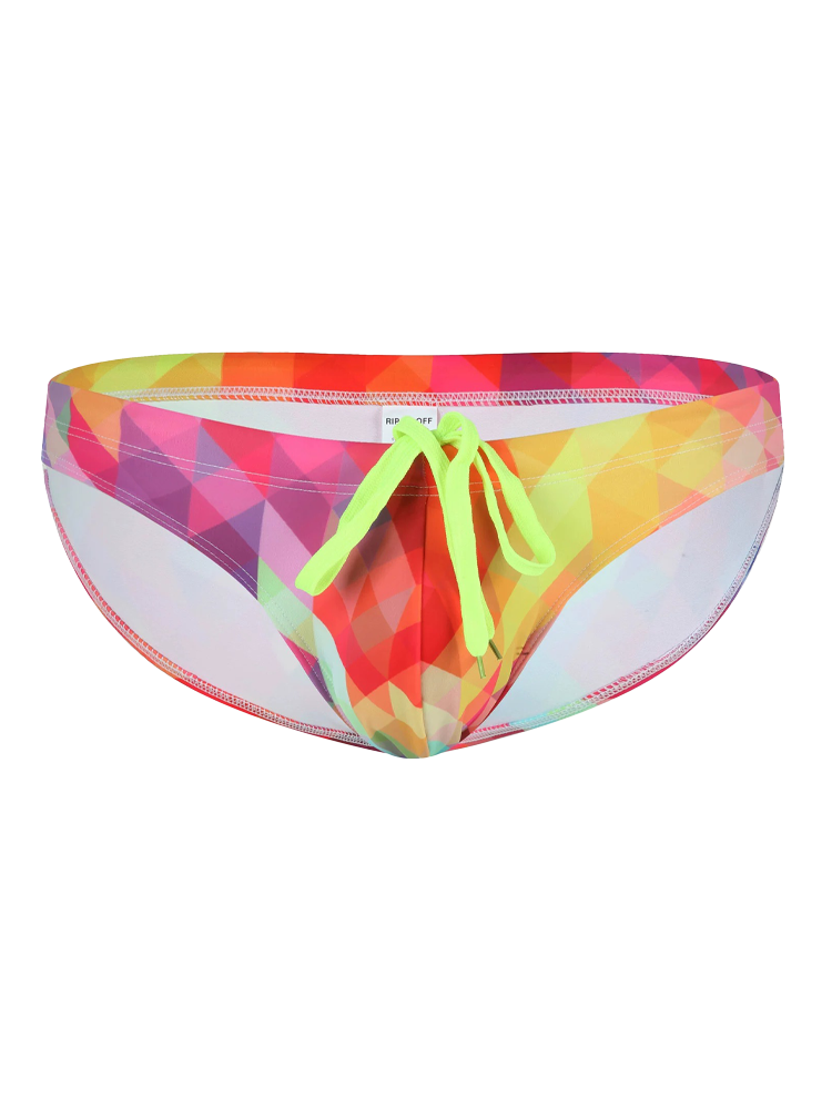 Men's Colorful Low-rise Briefs With Drawstring