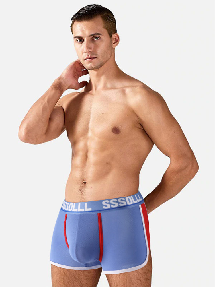 メンズ ミッドライズ アイスシルク メッシュトランクス 3枚組