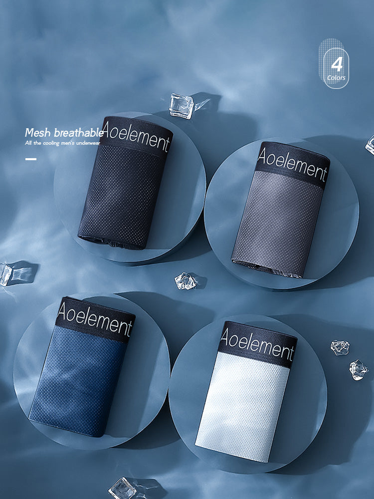 4 Pack Breathable Mesh Antibacterial Men's Underwear