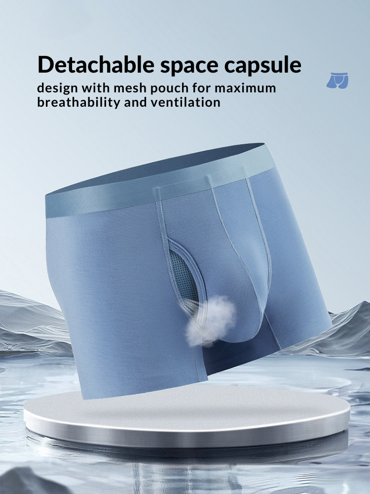 3 Pack Separation Design Support Pouch Boxer Briefs