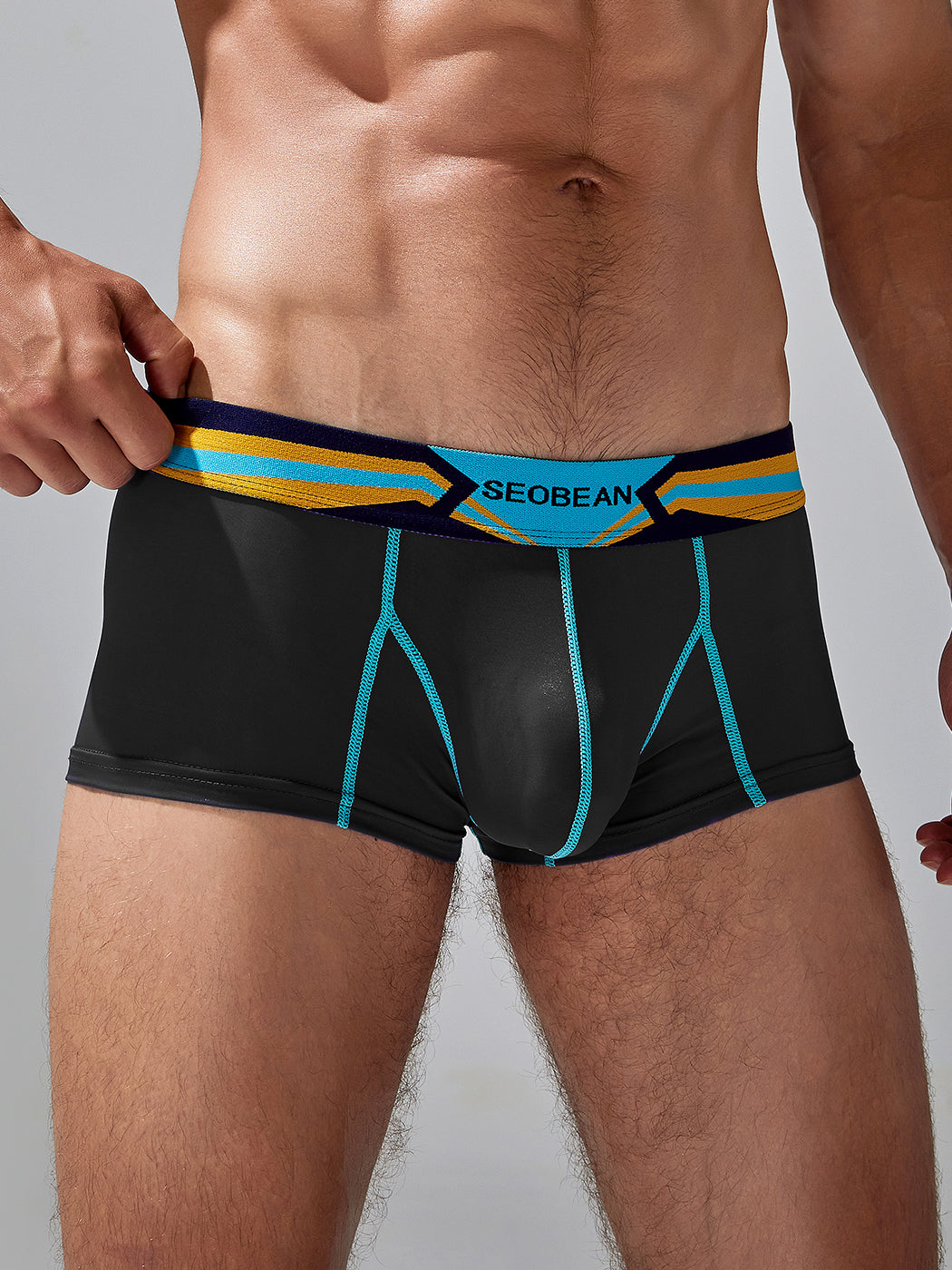 Men's Sport Splicing Lines Trunks