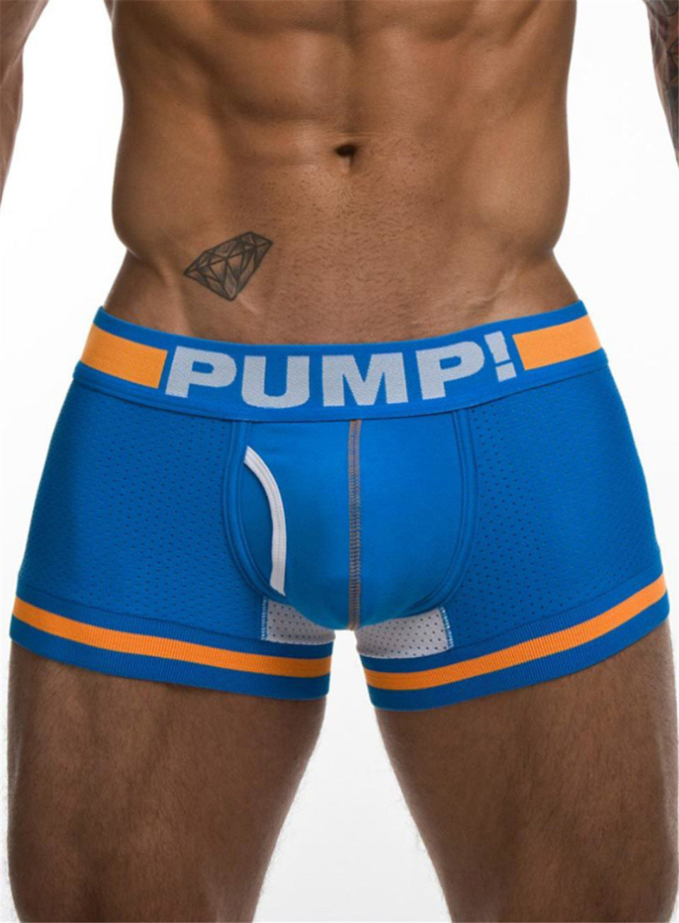 コットンUコンベックスポーチメッシュメンズボクサーブリーフ