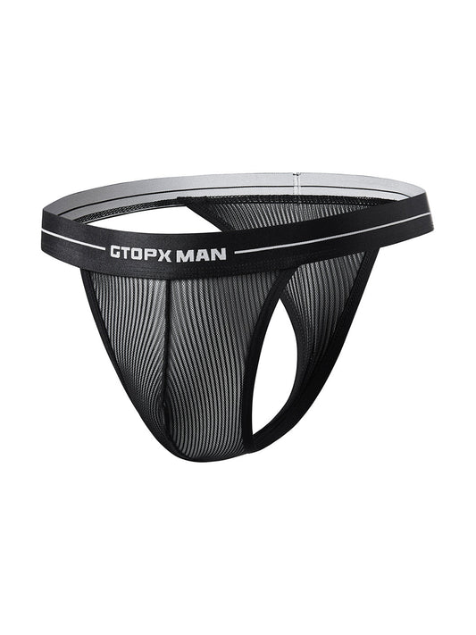 2 Pack Men's Sexy T-Back Mesh Thong
