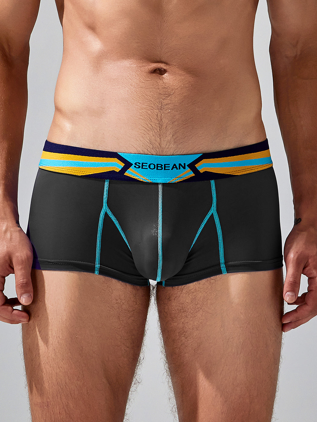 Men's Sport Splicing Lines Trunks