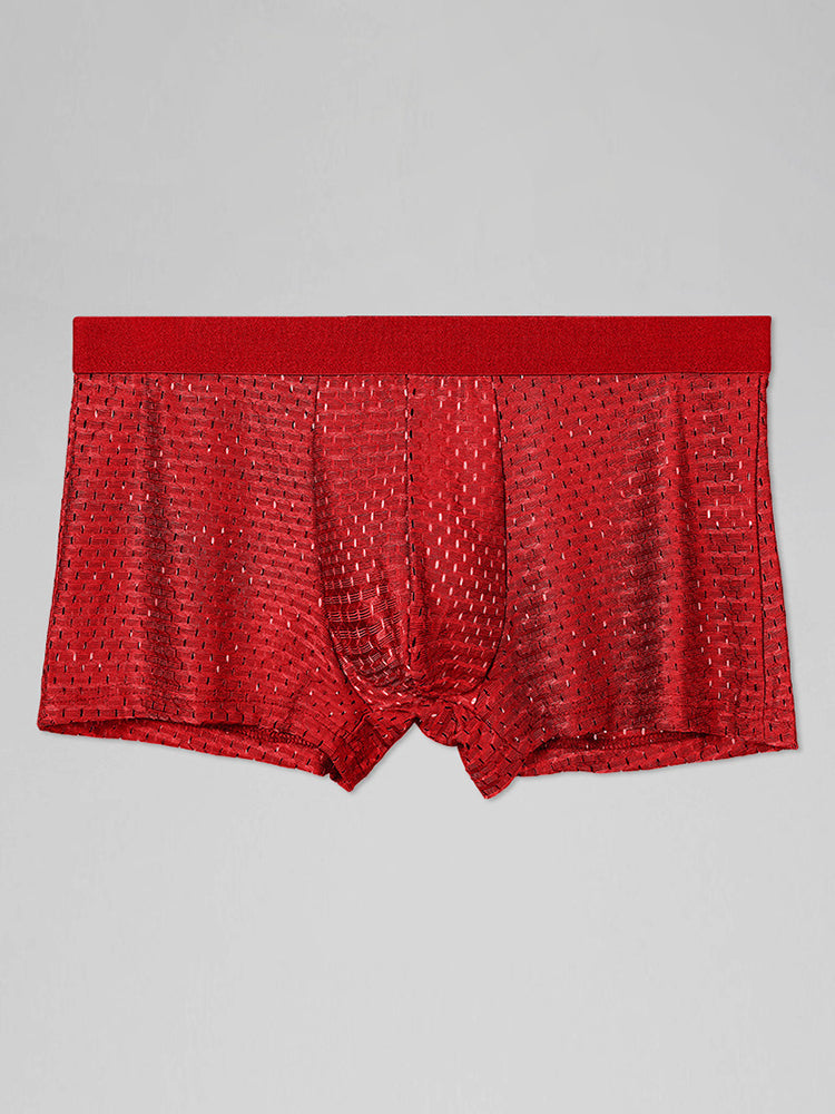 4 Pack Mesh Ice Silk Cool Fresh Men's Trunks