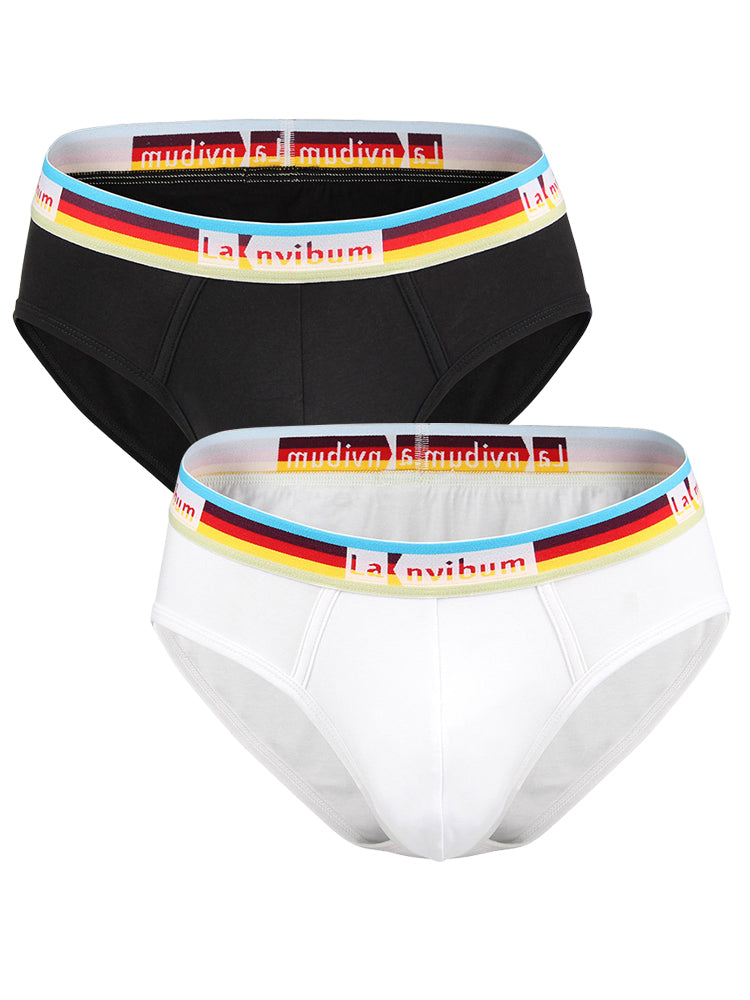 2 Pack Men's U Pouch Rainbow Pride Briefs