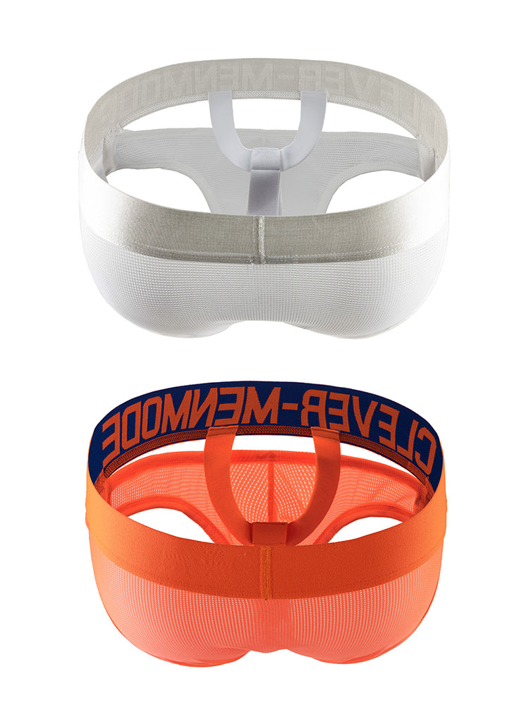 2 Pack Men's Mesh Breathable Multi-Functional Lifting Briefs