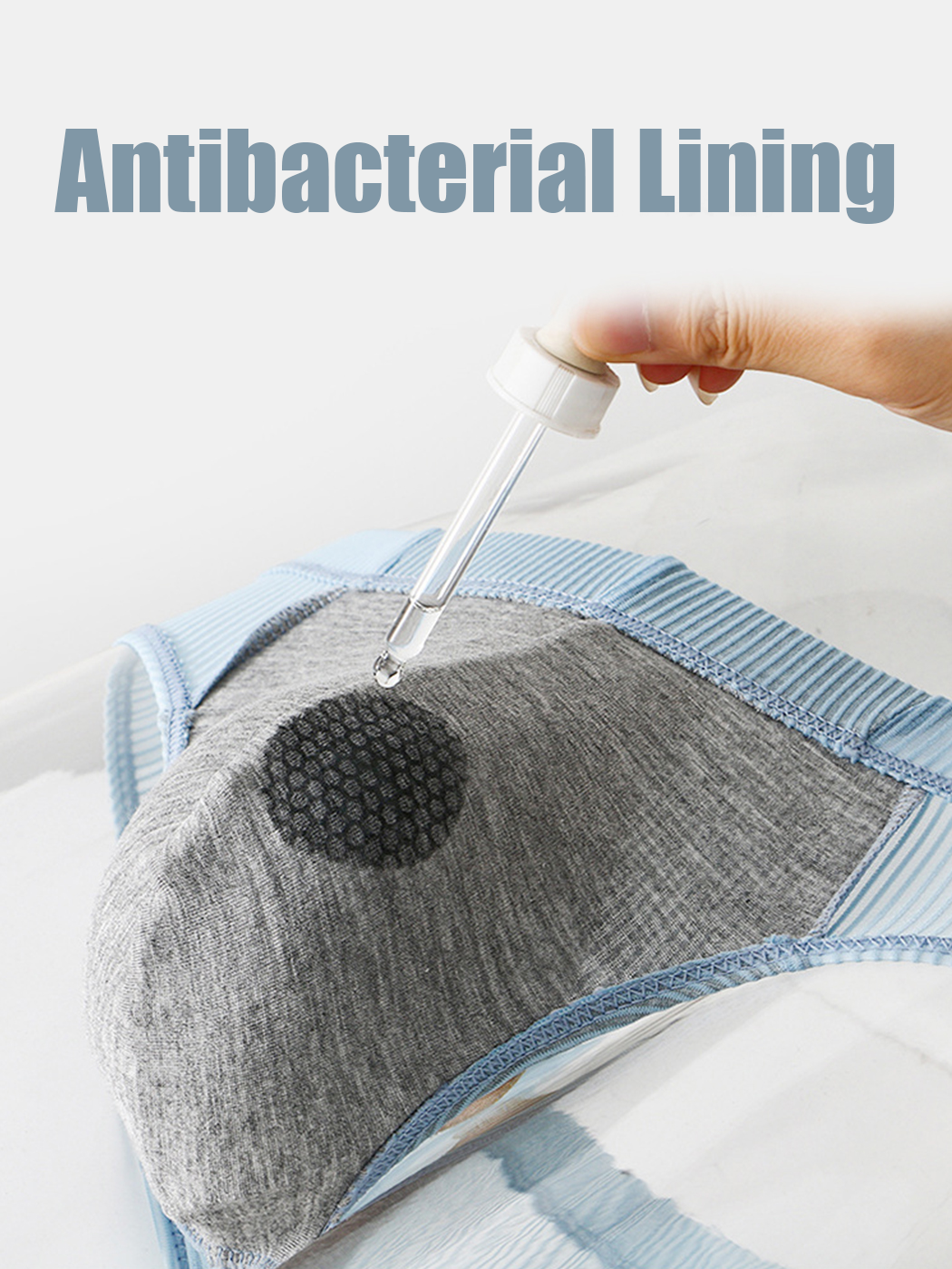 2 Pack Men's Striped Separate Pouch Thin Briefs