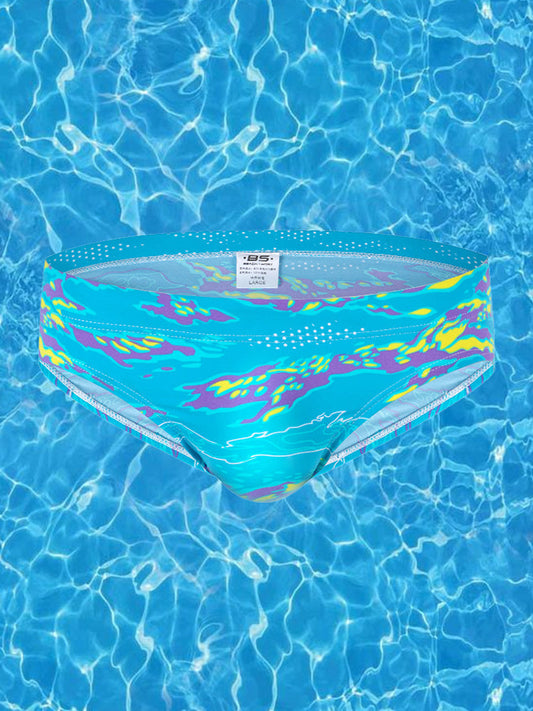 Men's Low-Rise Printed Casual Swim Brief