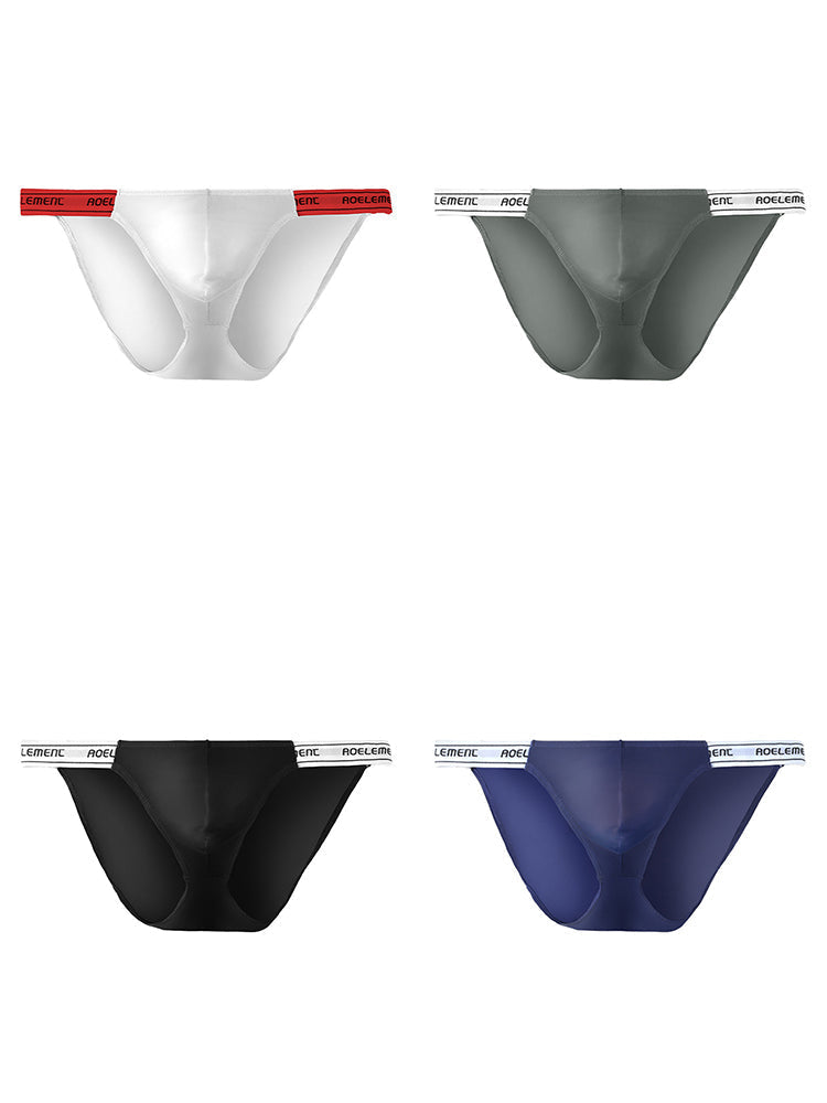 4 Pack Men's Large Pouch Tight Stretchy Bikini