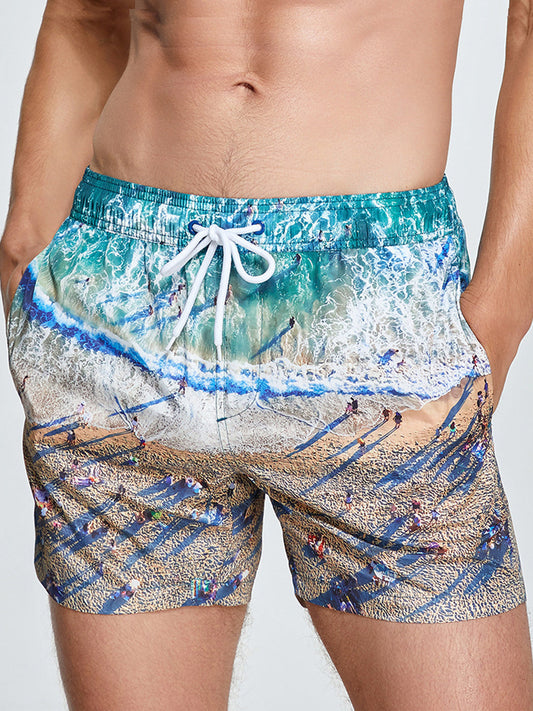Men's Summer Printed Quick Drying Board Shorts