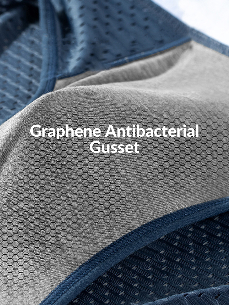 4 Pack Breathable Ice Silk Antibacterial Men's Briefs