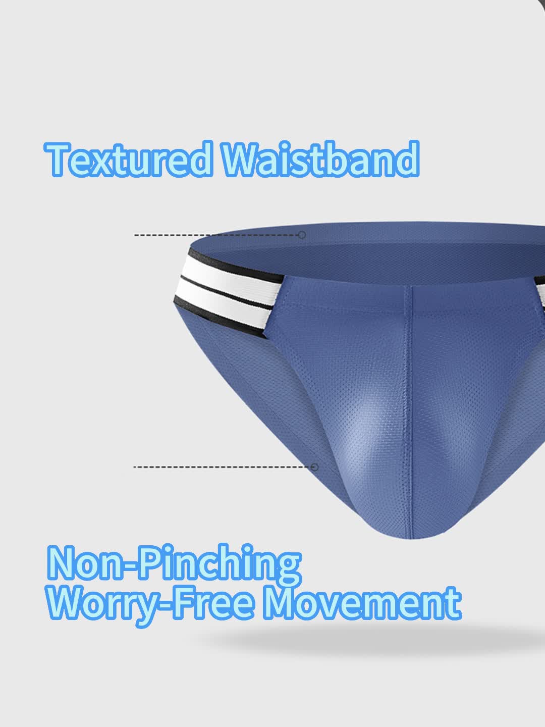 メンズ 通気性アイスタッチ アスレチックブリーフ 3枚組