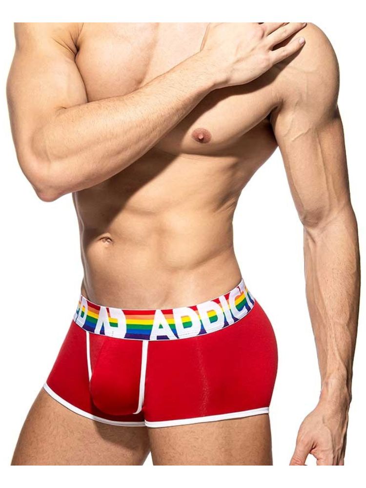 2 Pack Men's Large Pouch Rainbow Trunks