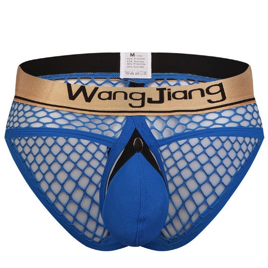 Mens Sexy Mesh Breathable U Convex Pouch Briefs