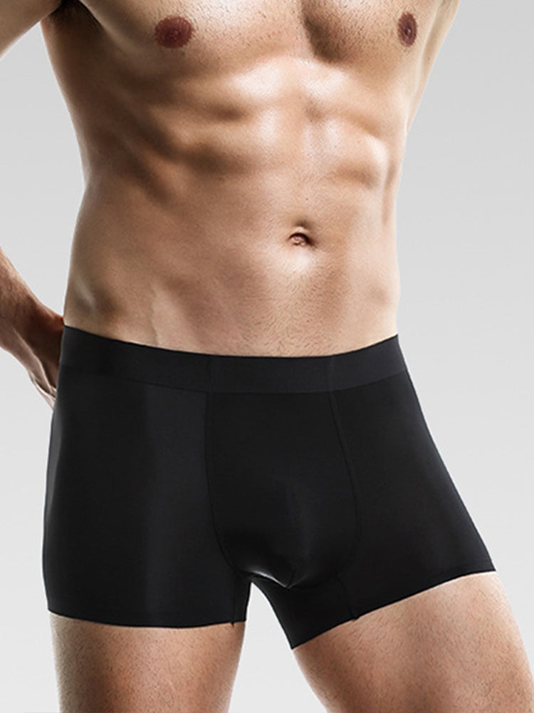 3 Pack Ice Silk Seamless Ultra-thin Men's Trunks