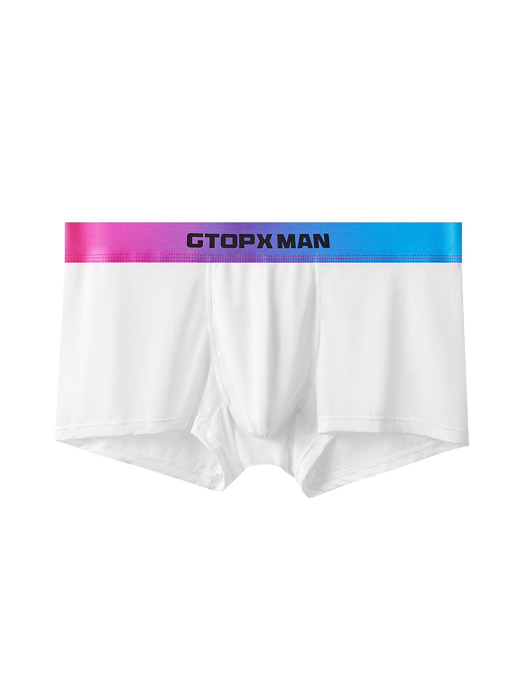 3 Pack Men's U Pouch Trunks with Ombre Belt