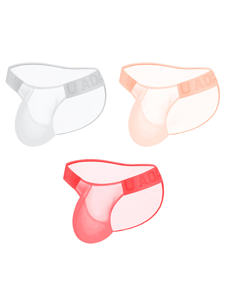 3 Pack Sexy Sheer Low-Rise Men's Bikini