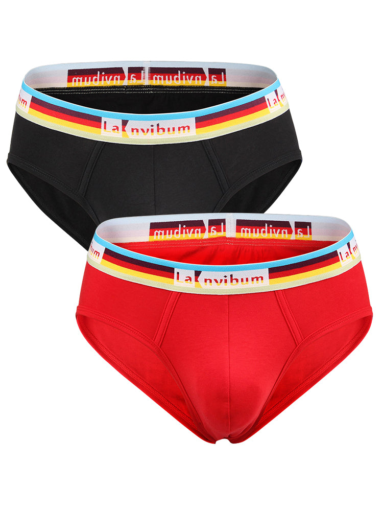 2 Pack Men's U Pouch Rainbow Pride Briefs