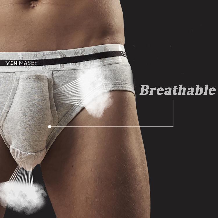 Men's Ball Pouch Separate Cotton Briefs