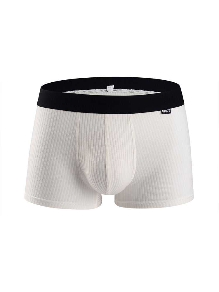 Men's Breathable Threaded Fabric U Convex Trunks