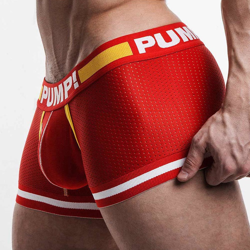 コットンUコンベックスポーチメッシュメンズボクサーブリーフ