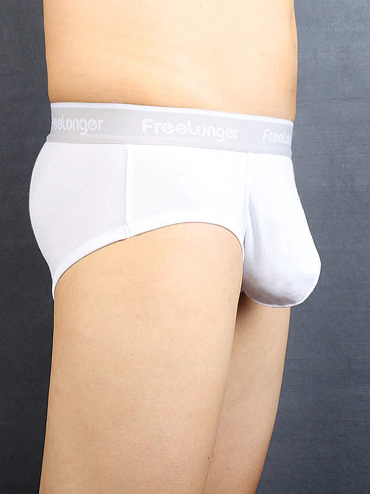 FreeLonger Men's Comfy Separate Big Pouch Briefs