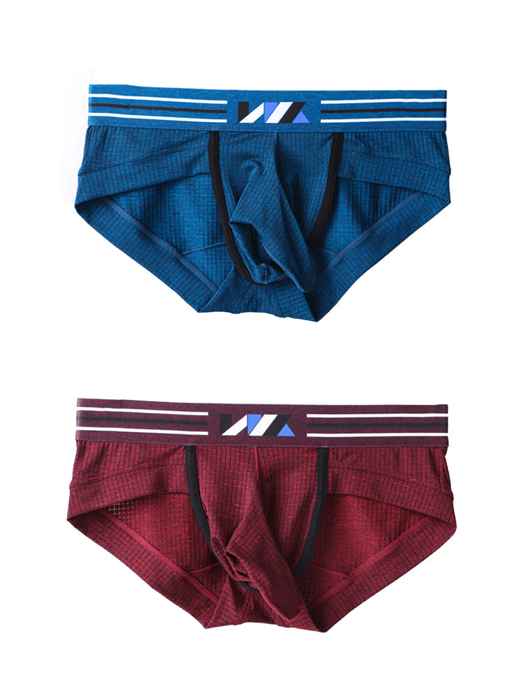 2 Pack Soft Separated Pouch Mens Briefs