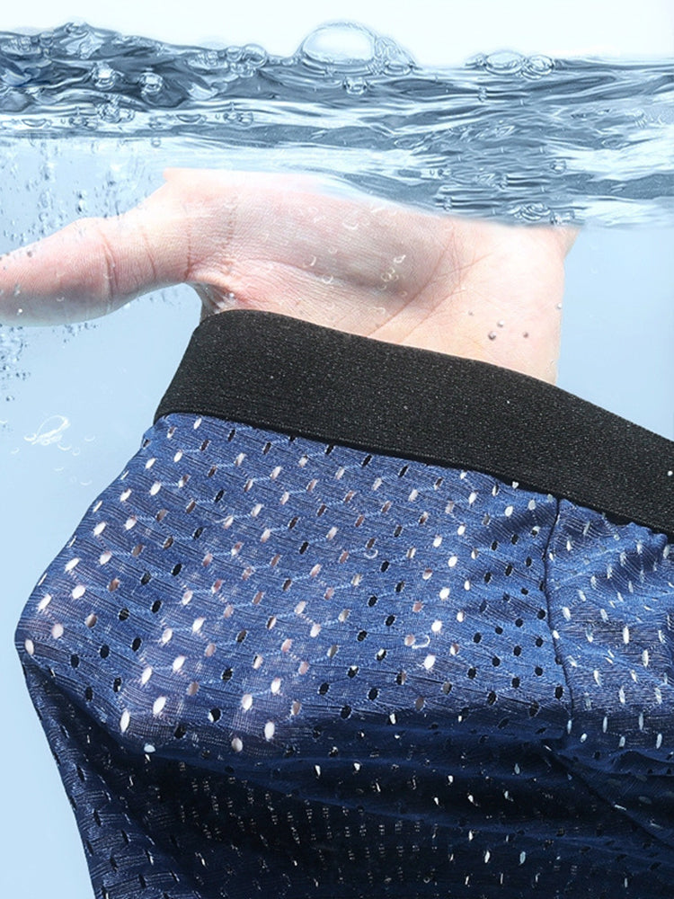 4 Pack Mesh Ice Silk Cool Fresh Men's Trunks