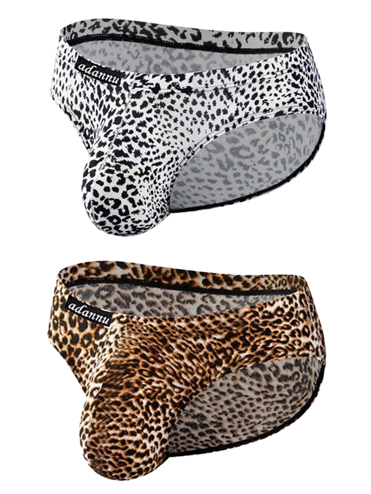 Men's Sexy Leopard Print Pouch Briefs
