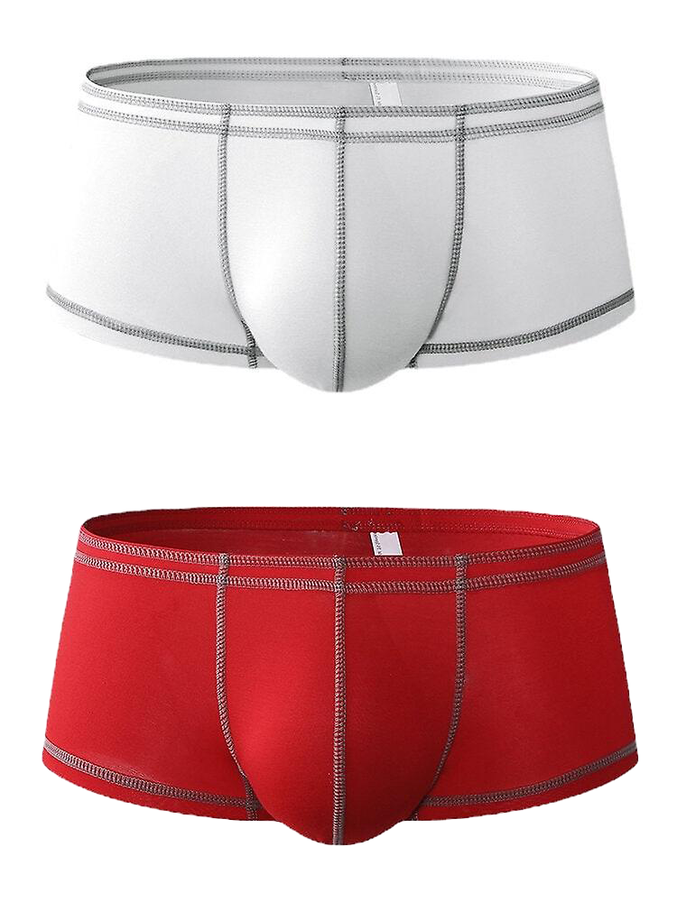 メンズ スポーティ 通気性 Uコンベックスポーチトランクス 2枚組