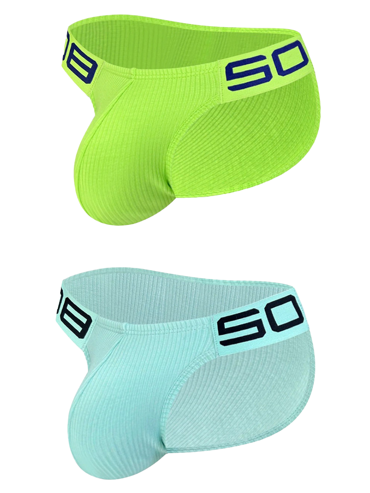 2 Pack Men's Sexy Threaded Fabric Bikinis