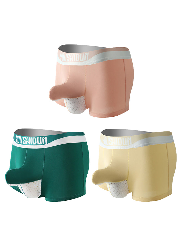3 Pack Men's Comfy Cotton Dual Pouch Underwear