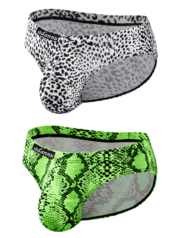 Men's Sexy Leopard Print Pouch Briefs