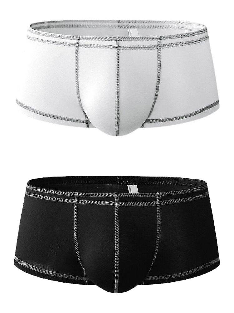 メンズ スポーティ 通気性 Uコンベックスポーチトランクス 2枚組