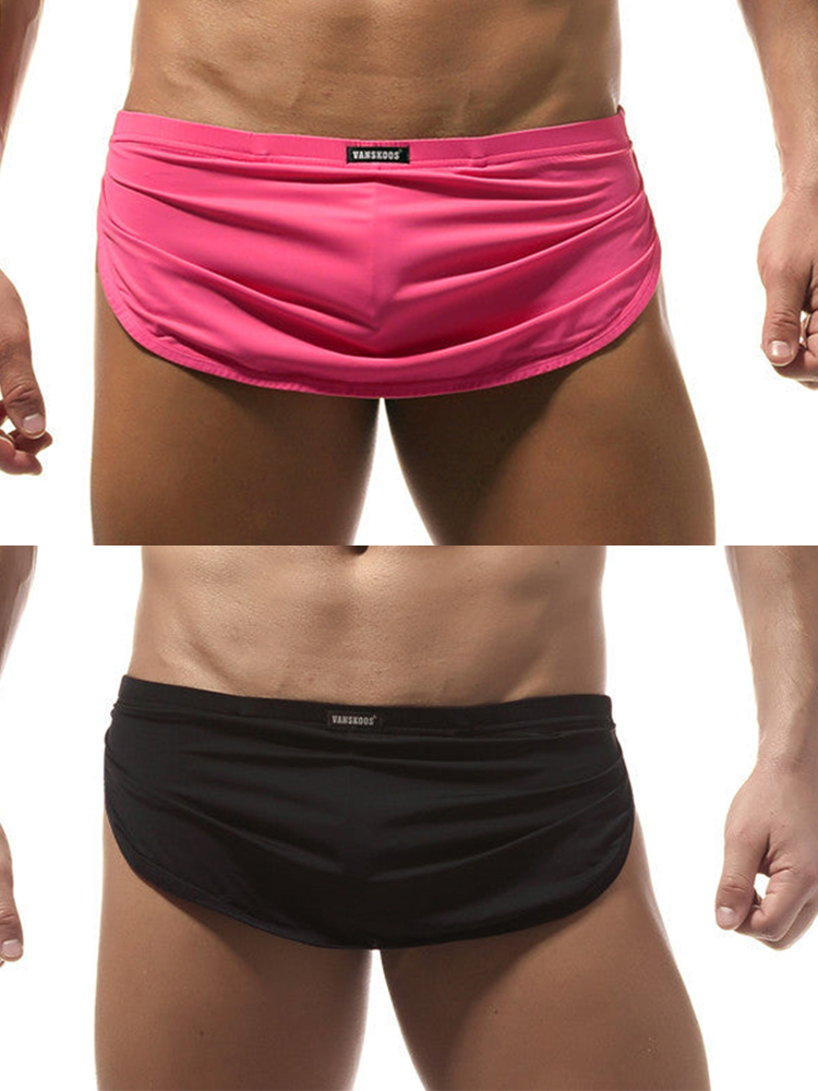 Men's Sexy Side Split  Boxers With Support Pouch