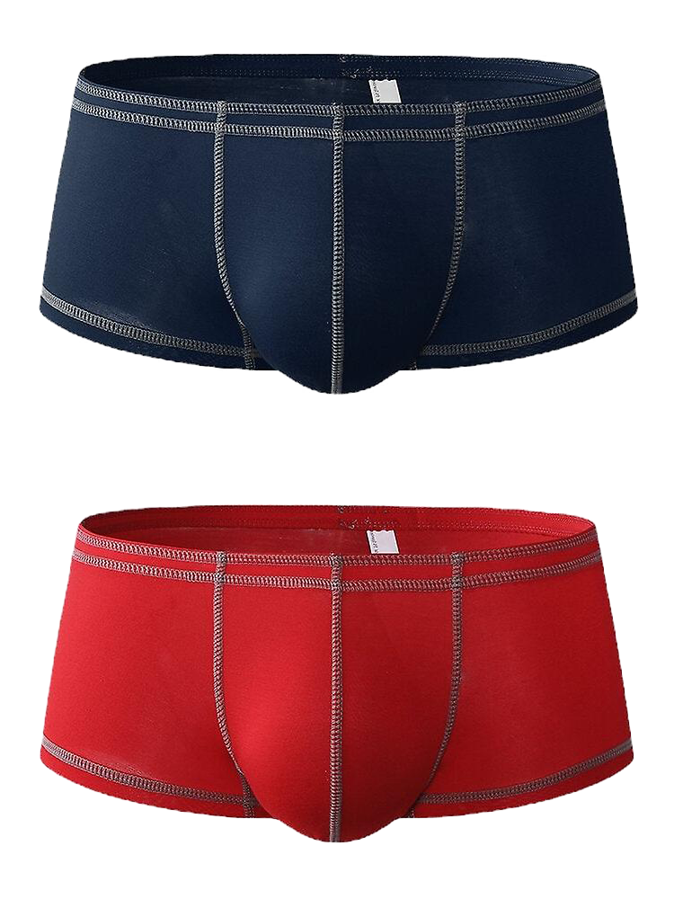 メンズ スポーティ 通気性 Uコンベックスポーチトランクス 2枚組