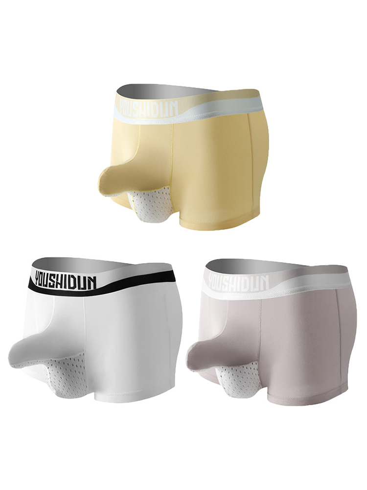 3 Pack Men's Comfy Cotton Dual Pouch Underwear