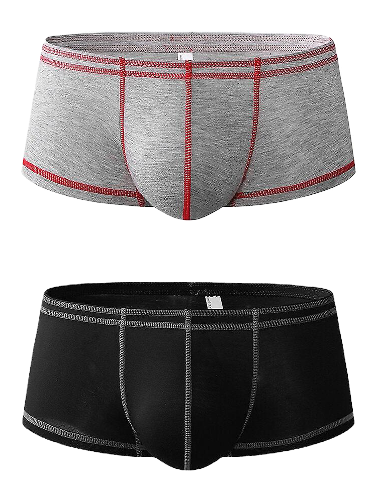 メンズ スポーティ 通気性 Uコンベックスポーチトランクス 2枚組