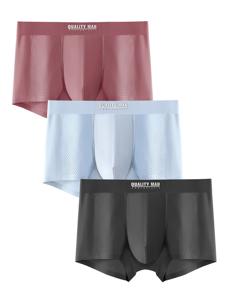 3 Pack Men's Lightweight And Breathable Trunks