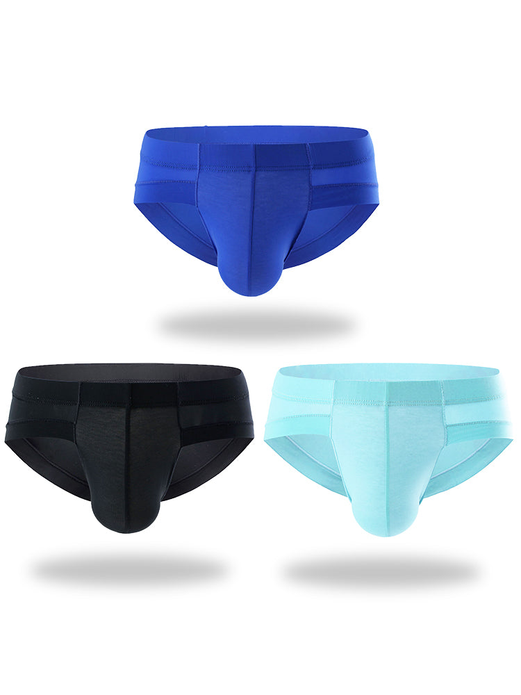 3 Pack Summer Men's Brief With Support Pouch