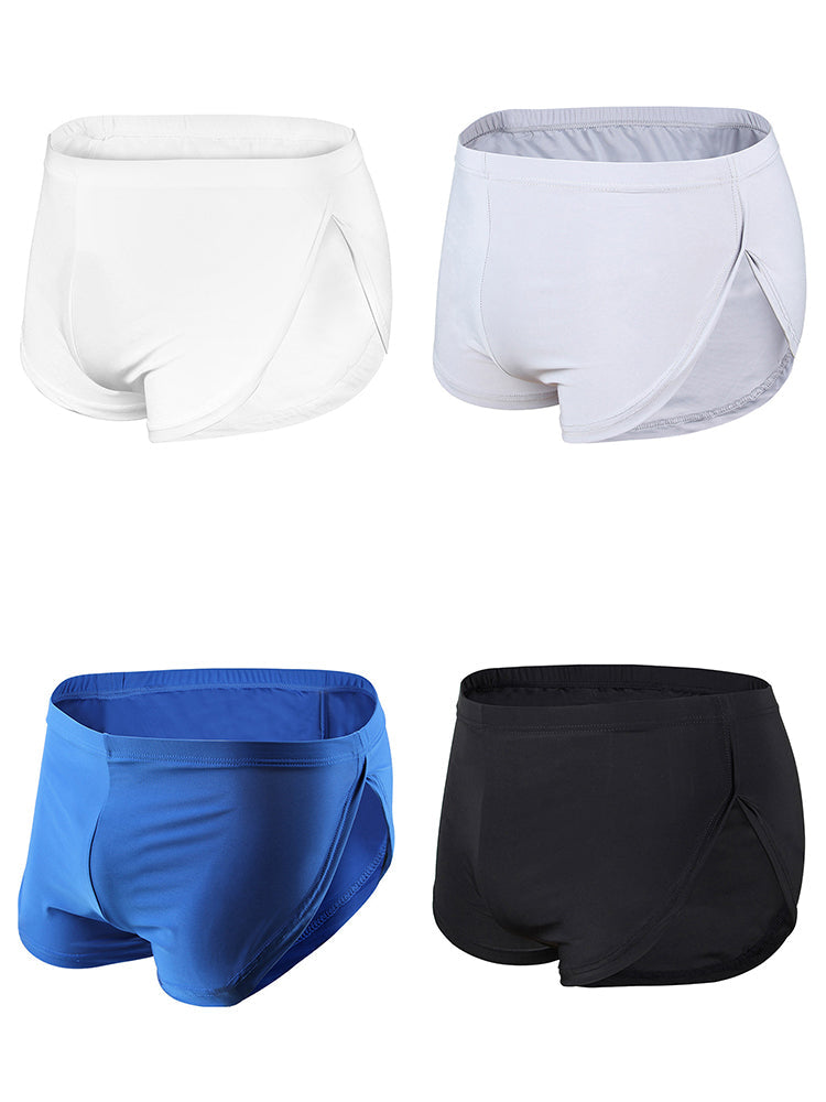 4 Pack Men's Sexy High Vent Boxer Shorts