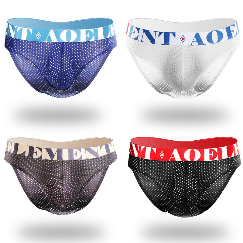 4 Pack Men's Cool Down U Convex Pouch Briefs