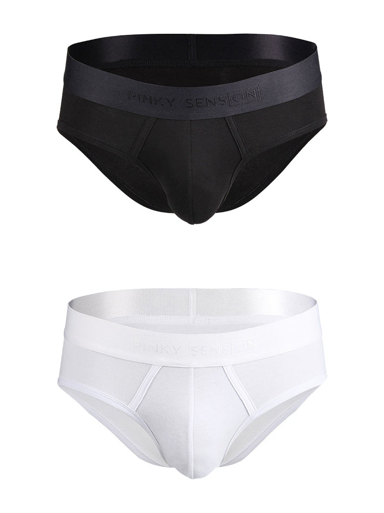 2 Pack Men's Lightweight Cotton Pouch Briefs