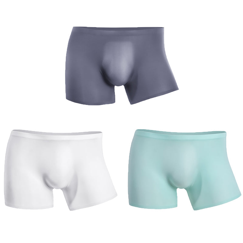 3 Pack Cool Trackless Thin Pouch Men's Trunks
