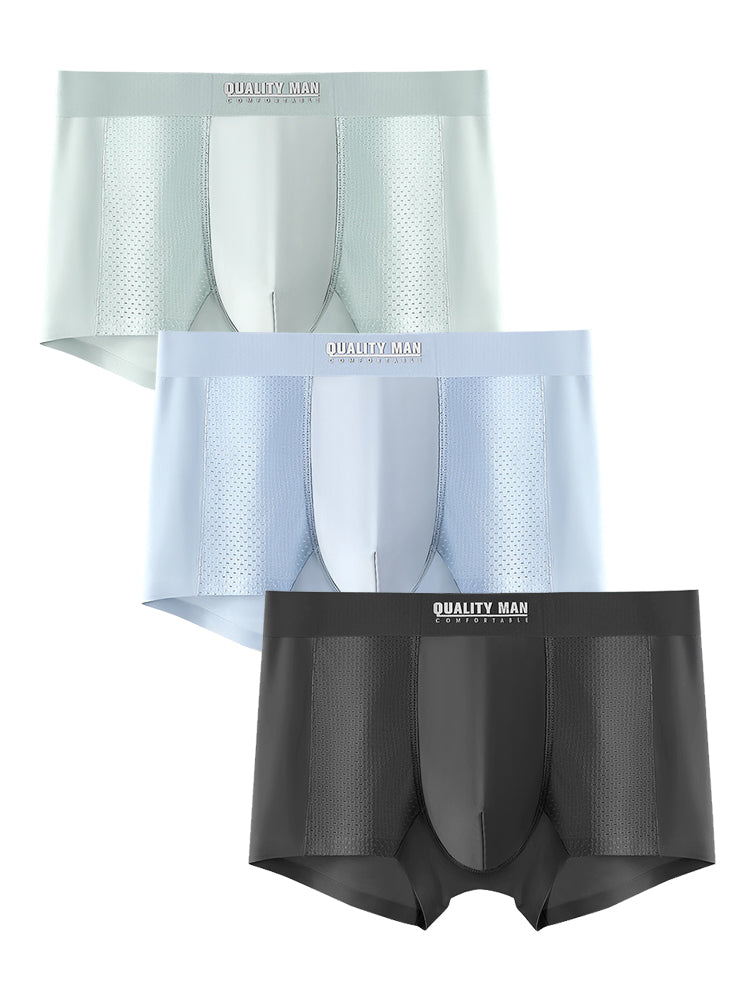 3 Pack Men's Lightweight And Breathable Trunks